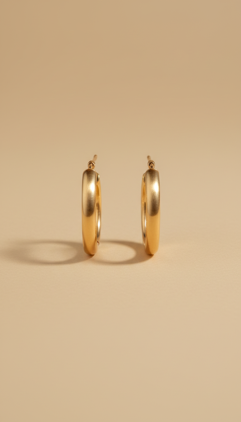 Gold Vermeil Hoop Earrings
