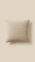 Boucle Cushion with Blush Piping
