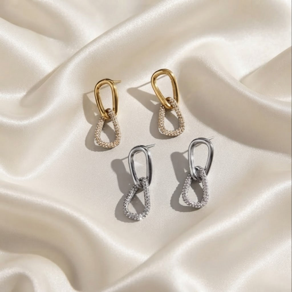 Éclat Link Drop Earrings