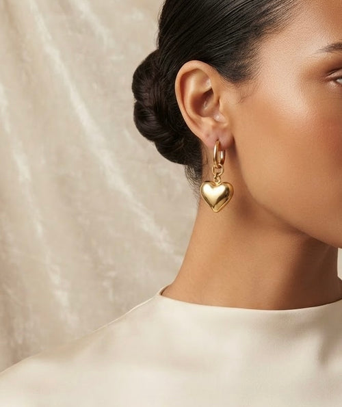 Amour Heart Drop Earrings