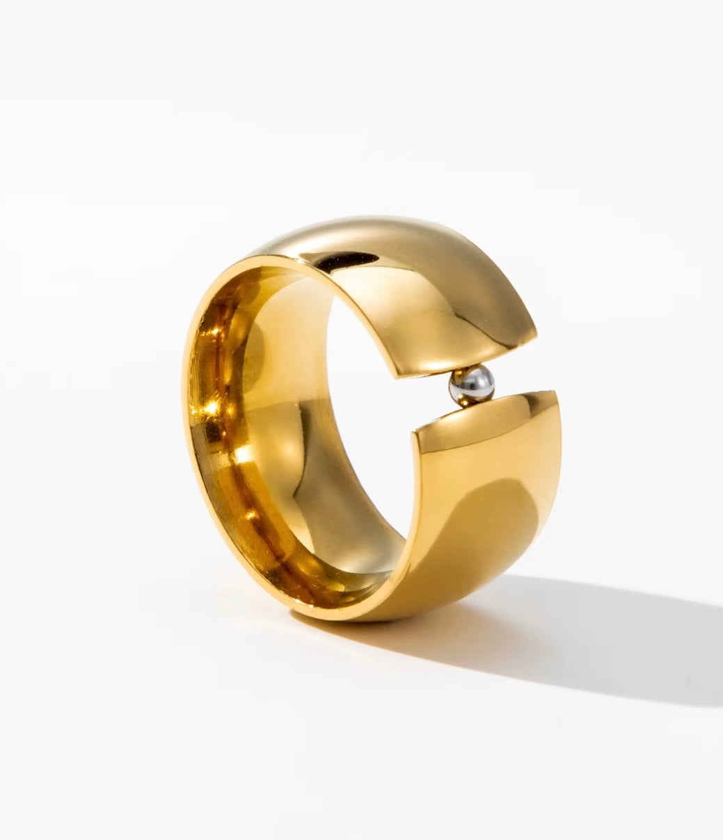 The Orbit Ball Gold Ring