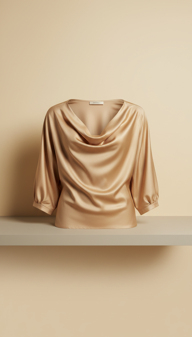 Silk Draped Blouse